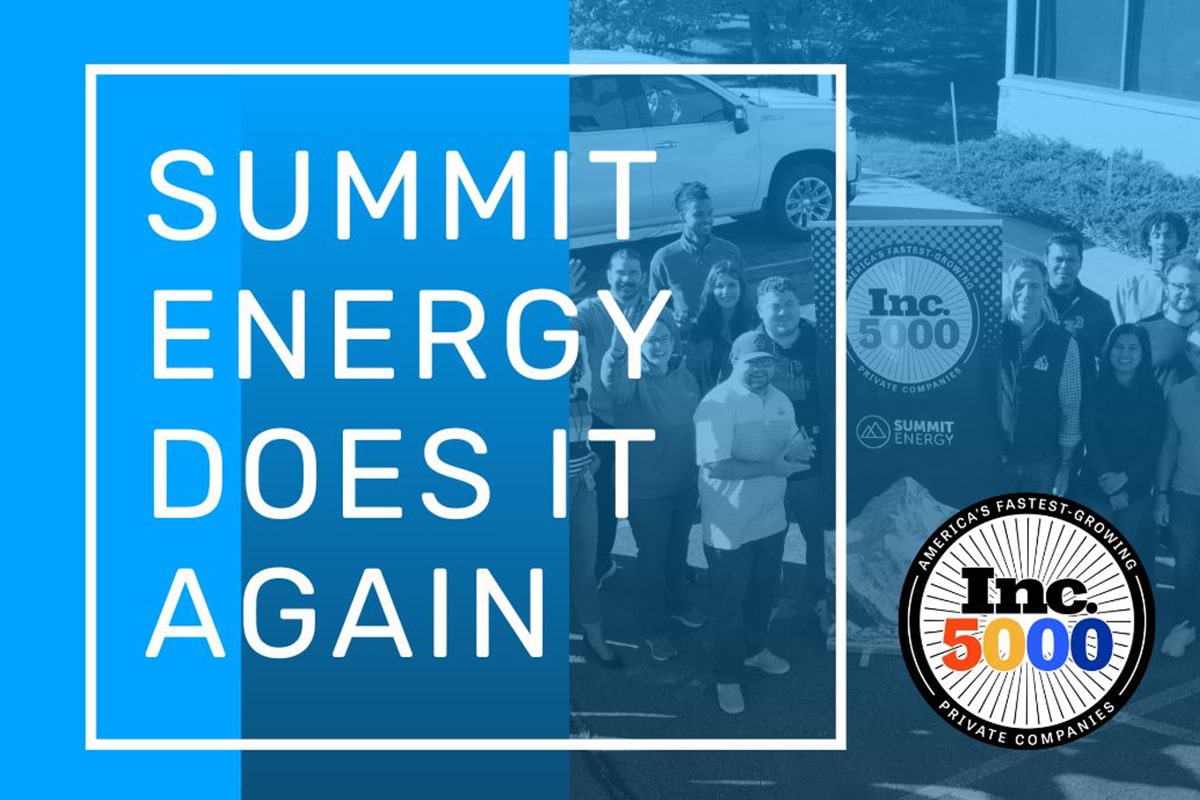 Summit Energy Ranked Number 1,142 On the Inc. 5000 List of Fastest