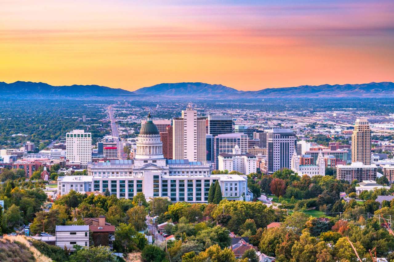 Here is a picture of Lake City during the sunset.