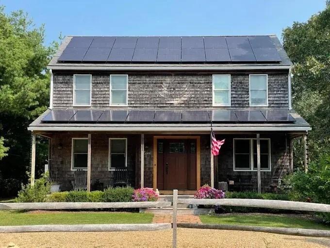 summit-solar-solar-panel-on-house Here is a picture of our NH solar panels. The solar installation is on both sides of the roof of the house. Our NH solar company installs solar panels all over New England, including Massachusetts, Rhode Island, Maine, Vermont, and beyond.